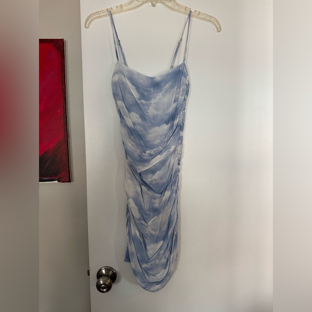 WeWoreWhat Sky Blue Cloud Mini Dress